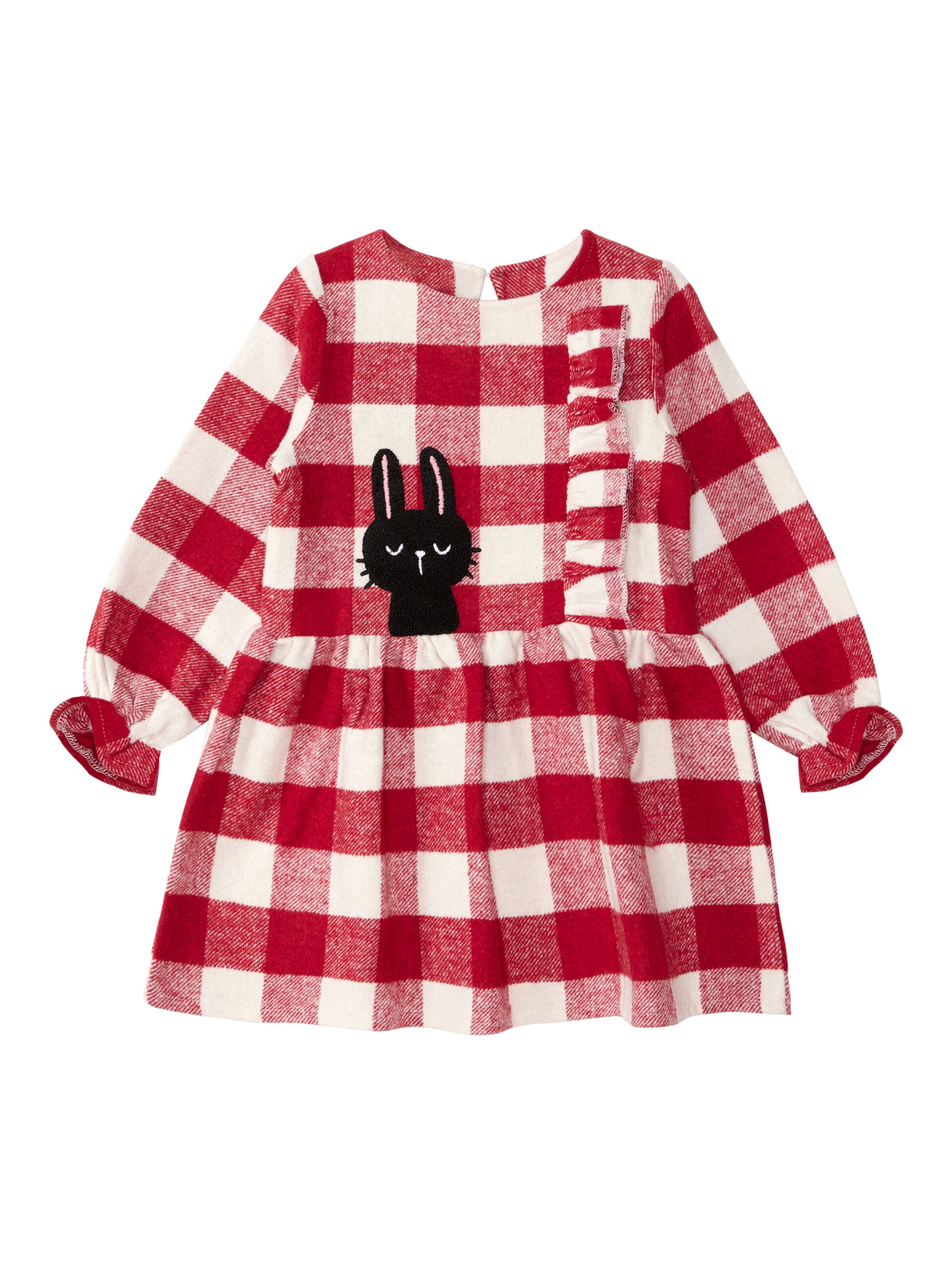 Denokids Jurk 'Cute Bunny' in Rood: voorkant