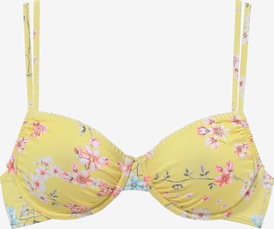 SUNSEEKER Bikinitoppi 'Ditsy' värissä taivaansininen / keltainen / roosa / valkoinen, Tuotenäkymä