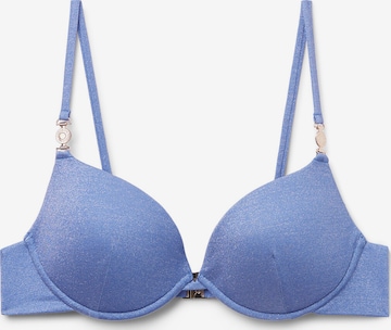 CALZEDONIA Bikinitop 'GOLDEN GLOW' in Blau: Vorderseite
