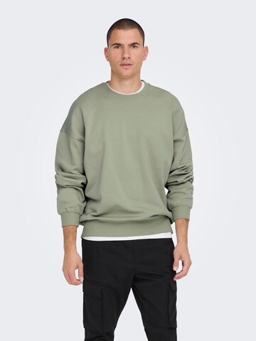 Only & Sons Sweatshirt 'Ceres' i grøn: forside