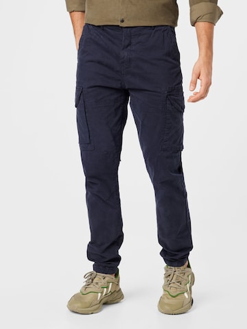 Lindbergh Cargo Pants in Blue: front