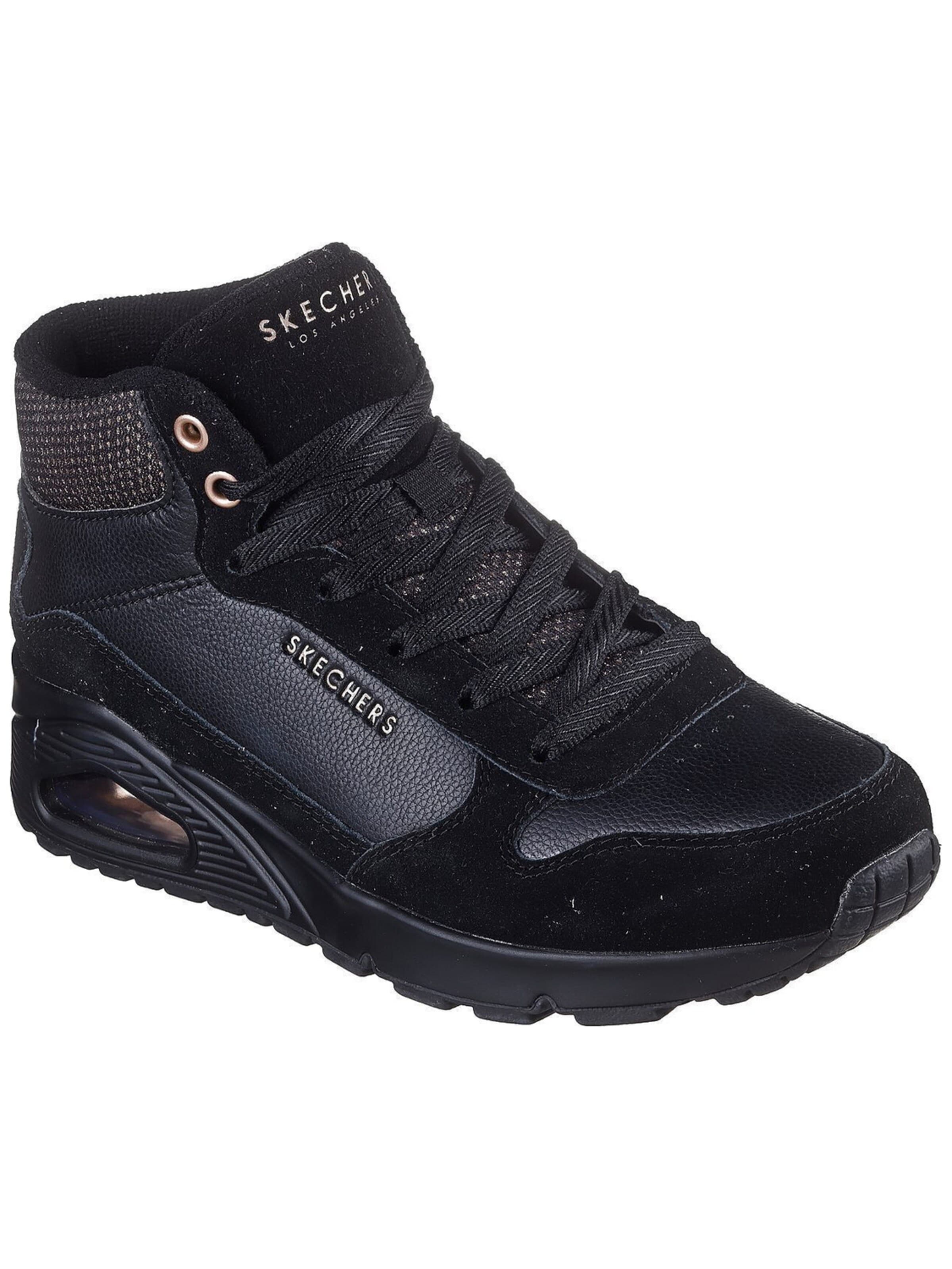 Baskets hautes 'UNO' SKECHERS en noir : devant