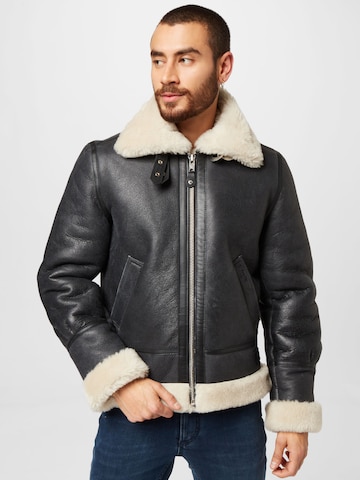 Schott NYC Between-Season Jacket in Black: front