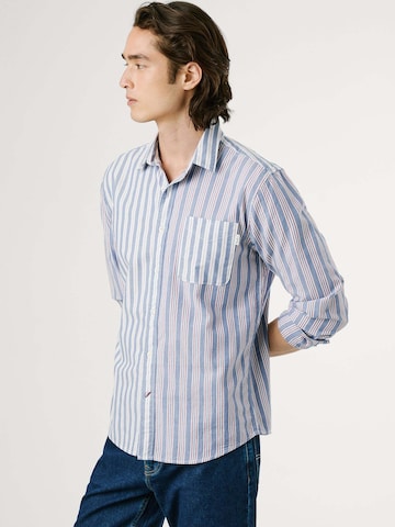 Pepe Jeans Regular fit Button Up Shirt 'Cleveland' in Blue