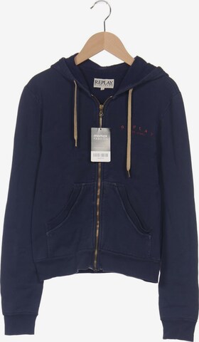 REPLAY Sweatshirt & Zip-Up Hoodie in S in Blue: front