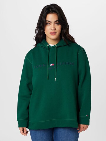 Tommy Hilfiger Curve - Sweatshirt em verde: frente