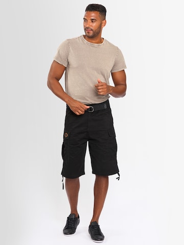 Alessandro Salvarini Regular Cargo Pants in Black: front