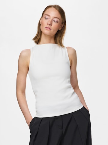 Top 'PCMay' di PIECES in bianco: frontale
