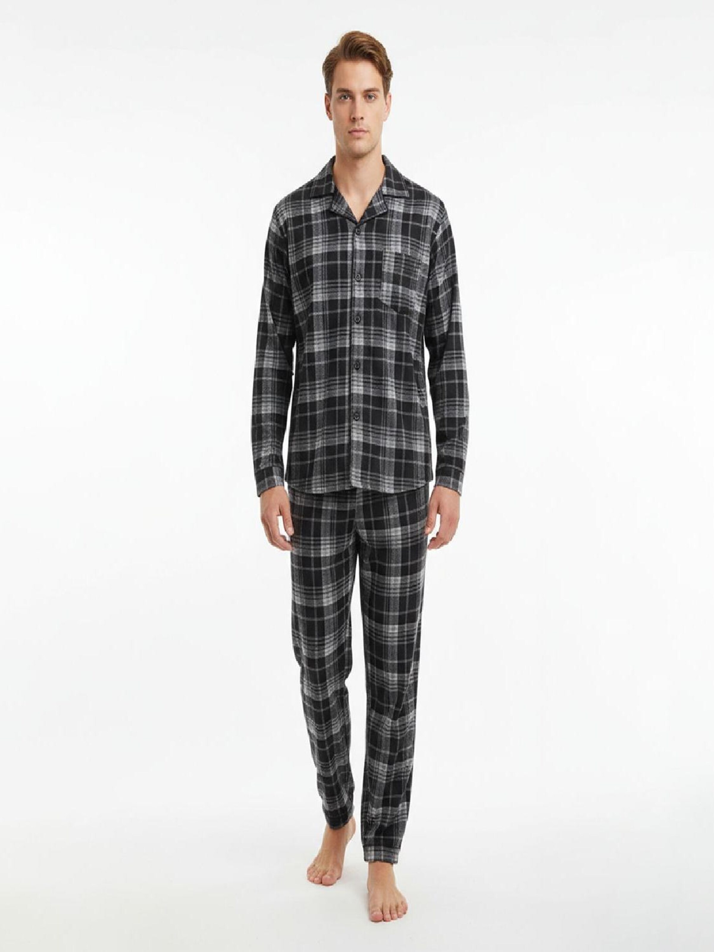 GIANVAGLIA Pyjama lang‌‌‌‌‌‌‌‌‌ in Schwarz: Vorderseite