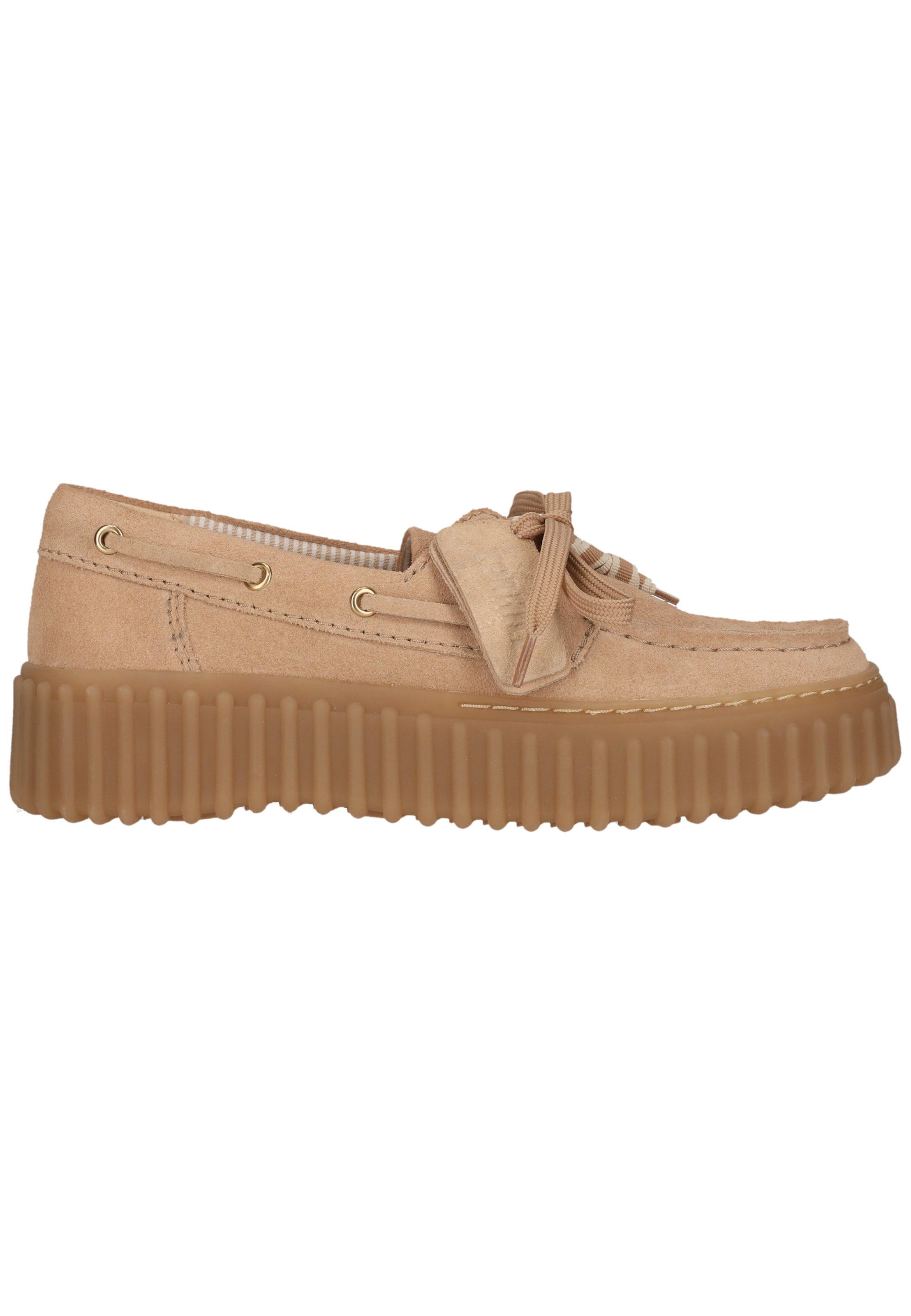 CLARKS Veterschoen 'Torhill Boat' in Beige