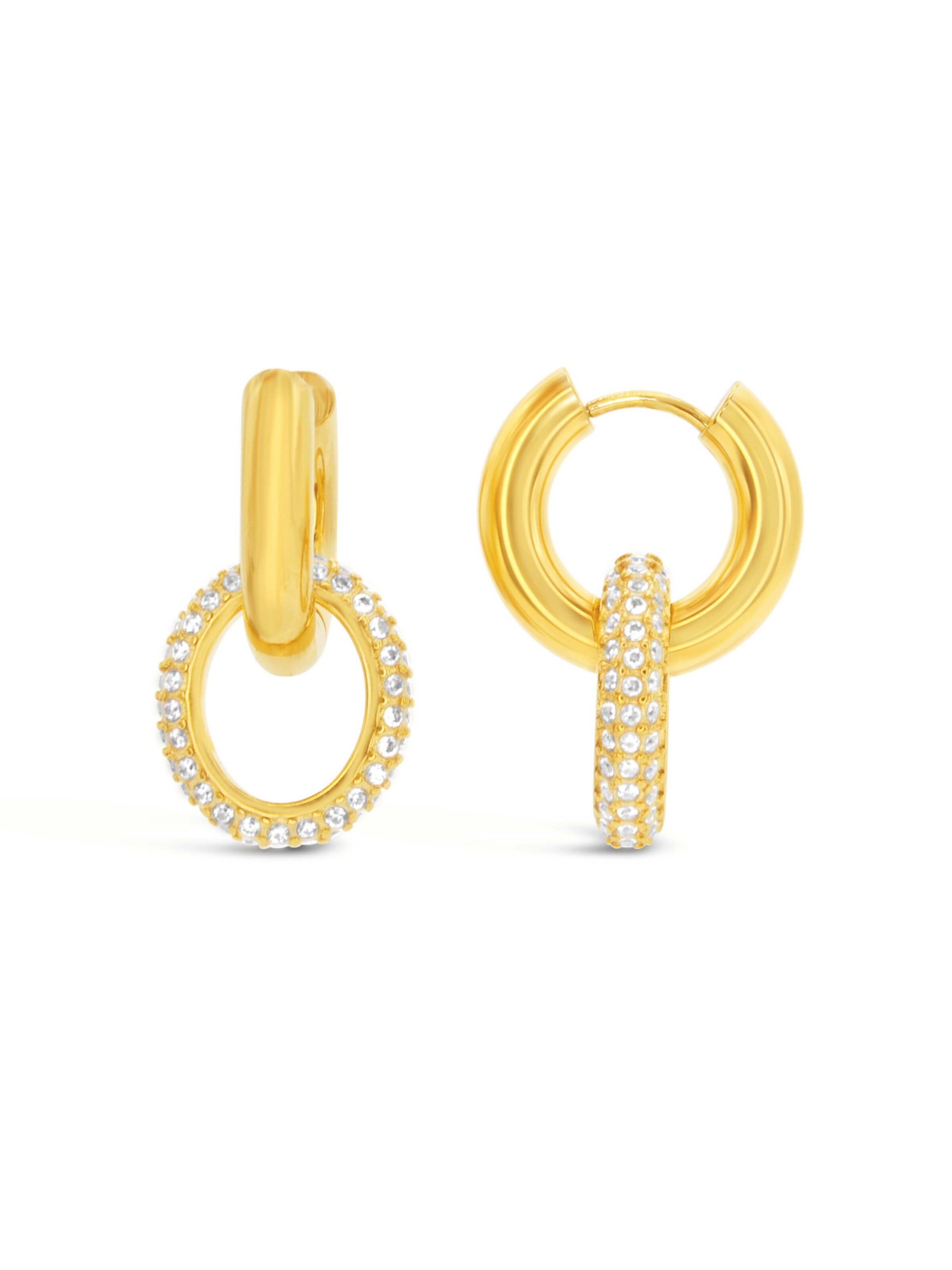 ARS-ARGENTI Ohrringe 'EAR BLINGZILLAS'‌‌‌‌‌‌ in Gold: Vorderseite