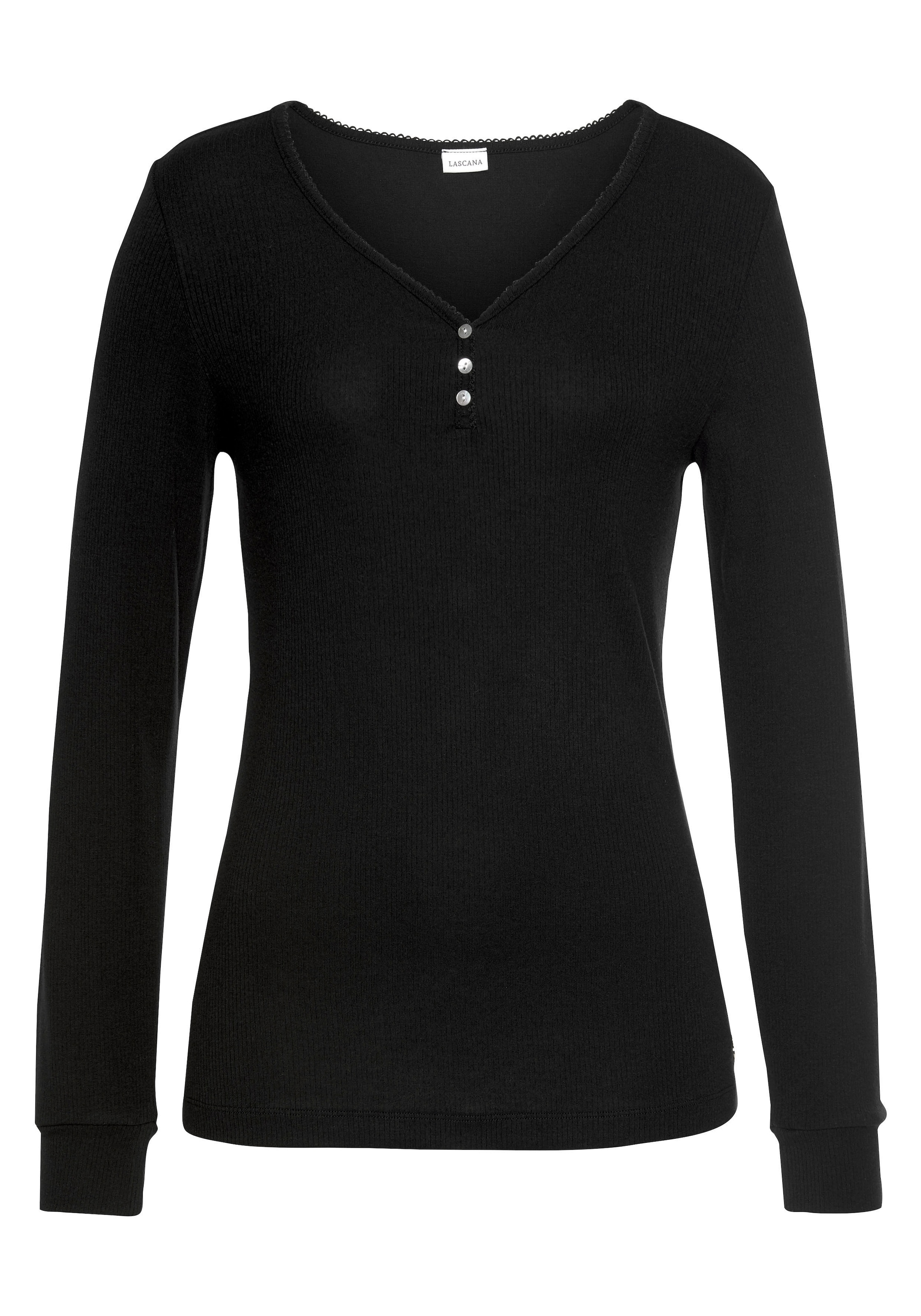 LASCANA Pyjama in Zwart