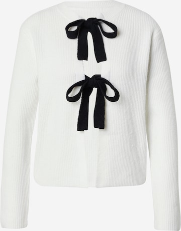 PIECES Cardigan 'PCSILLY' i hvid: forside