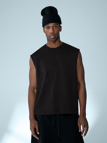 Bershka Shirt 'WORKER' in Black: front