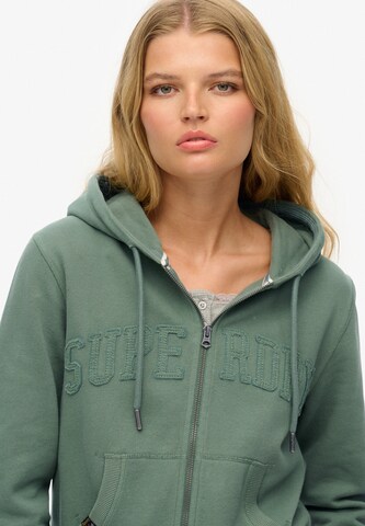 Superdry Zip-Up Hoodie 'Essentials' in Green