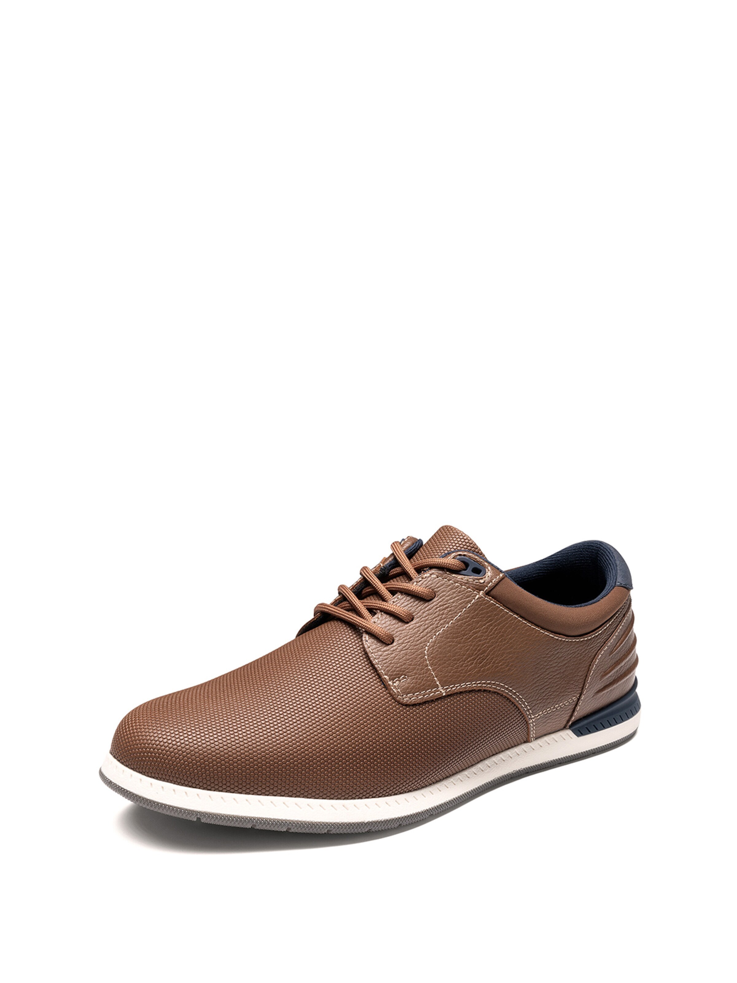 Scarpa stringata di Bruno Marc in marrone: frontale
