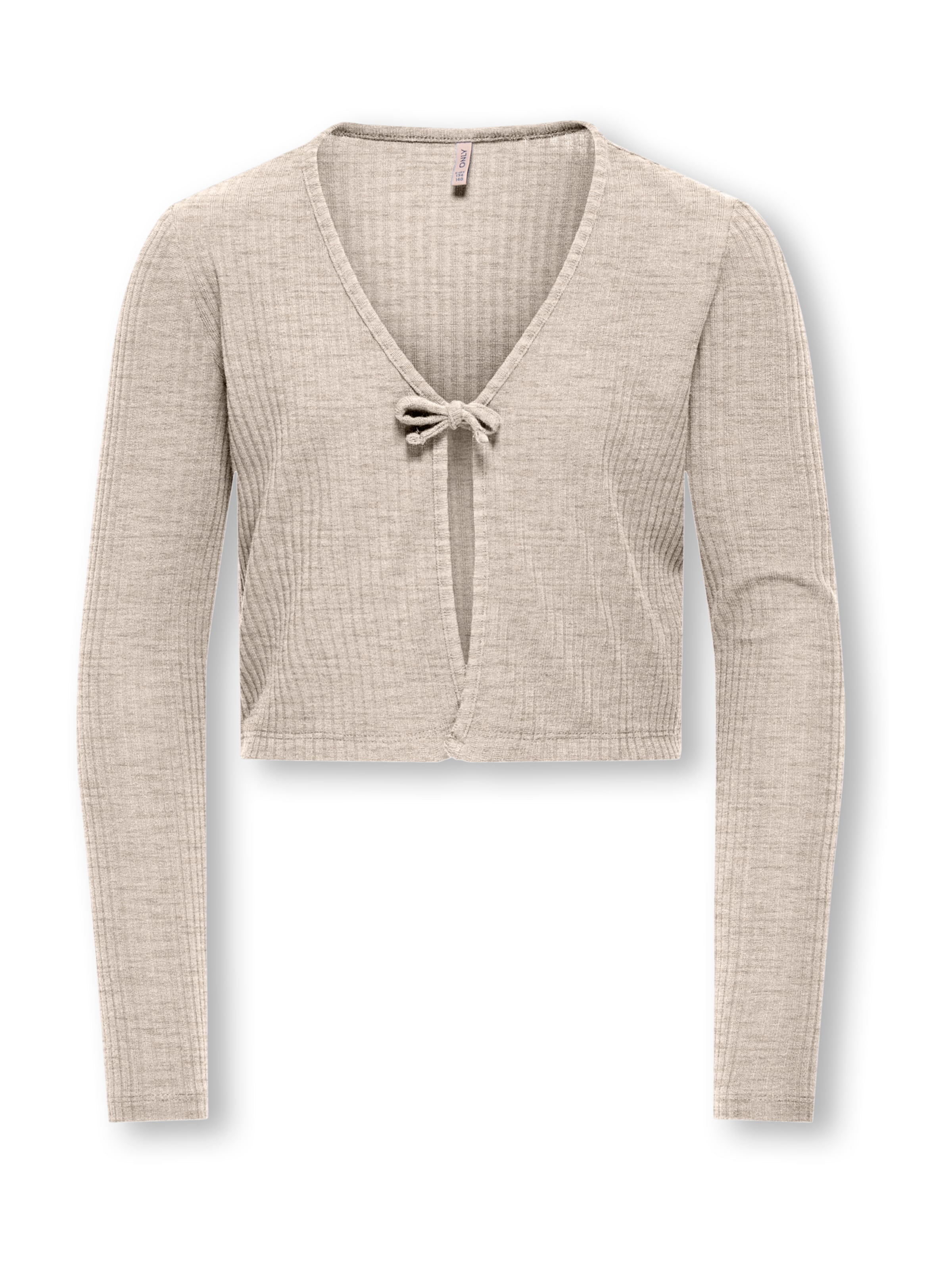 ONLY GIRLS Knit cardigan 'KOGNELLA' in Grey: front