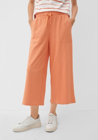 Wide Leg Pantalon s.Oliver en orange : devant