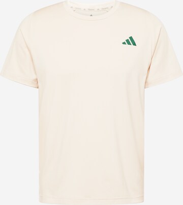 T-Shirt fonctionnel 'Sports Club Graphic' ADIDAS PERFORMANCE en beige : devant