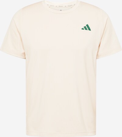 Sportiniai marškinėliai 'Sports Club Graphic' iš ADIDAS PERFORMANCE, spalva – kremo / smaragdinė spalva, Prekių apžvalga