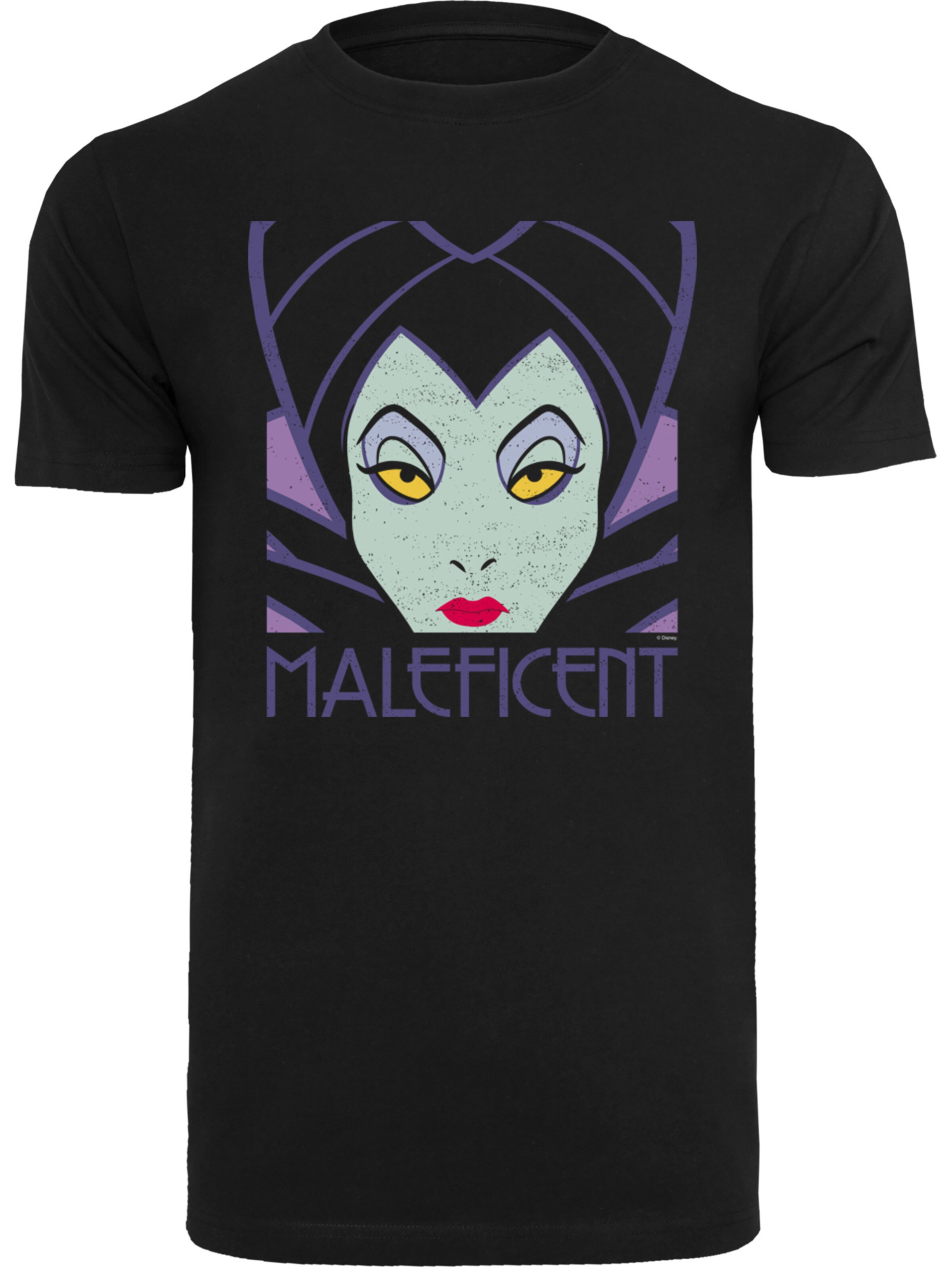 F4NT4STIC T-Shirt 'Disney Maleficent Cropped Head' in Schwarz: Vorderseite