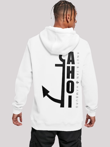 Sweat-shirt 'Ahoi Anker' F4NT4STIC en blanc : devant