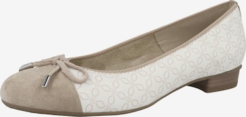 ARA Ballet Flats in Beige: front