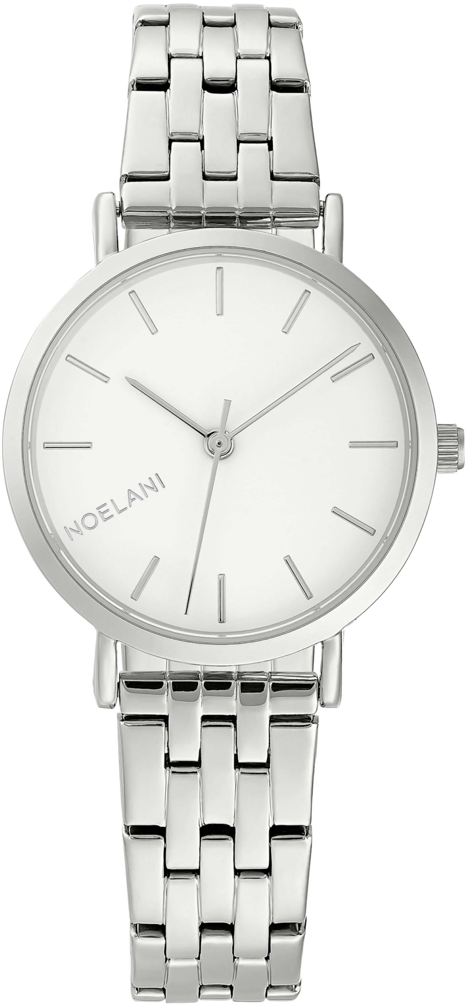 NOELANI Analoguhr in Silber: Vorderseite