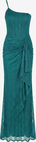 Robe de soirée Ombre en vert : devant