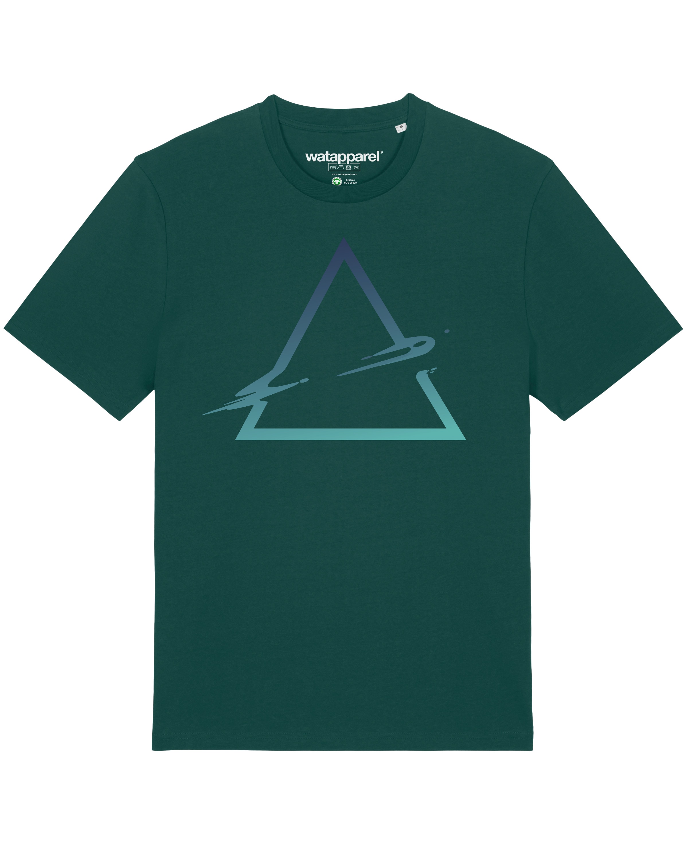 Watapparel Shirt 'Triangle' in Groen: voorkant