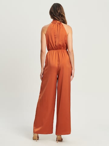 Tussah Jumpsuit 'ELAINA' in Orange: zadná strana