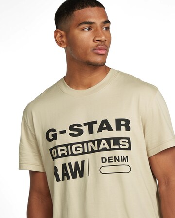G-STAR Shirt 'Originals' in Beige