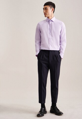 SEIDENSTICKER Slim Fit Hemd in Lila