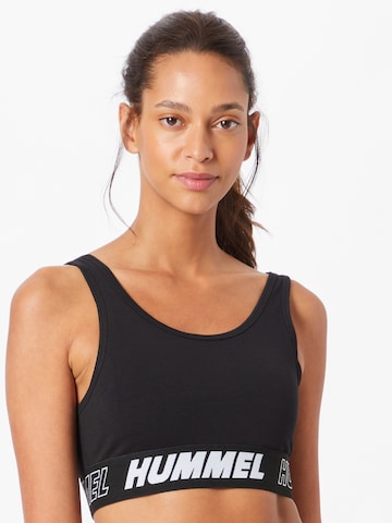 Hummel Bralette Sports Top 'MAJA' in Blue: front