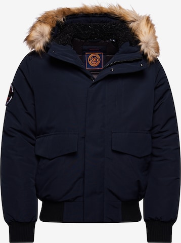 Superdry Regular fit Winterjas ' Everest' in Blauw: voorkant