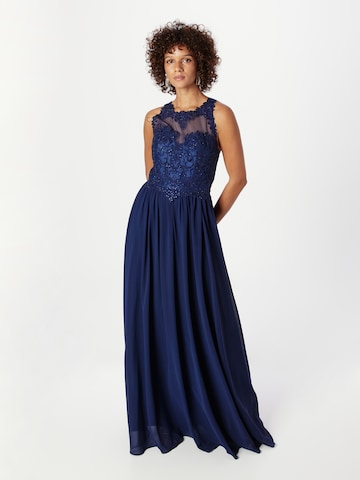 mascara Evening Dress in Blue: front