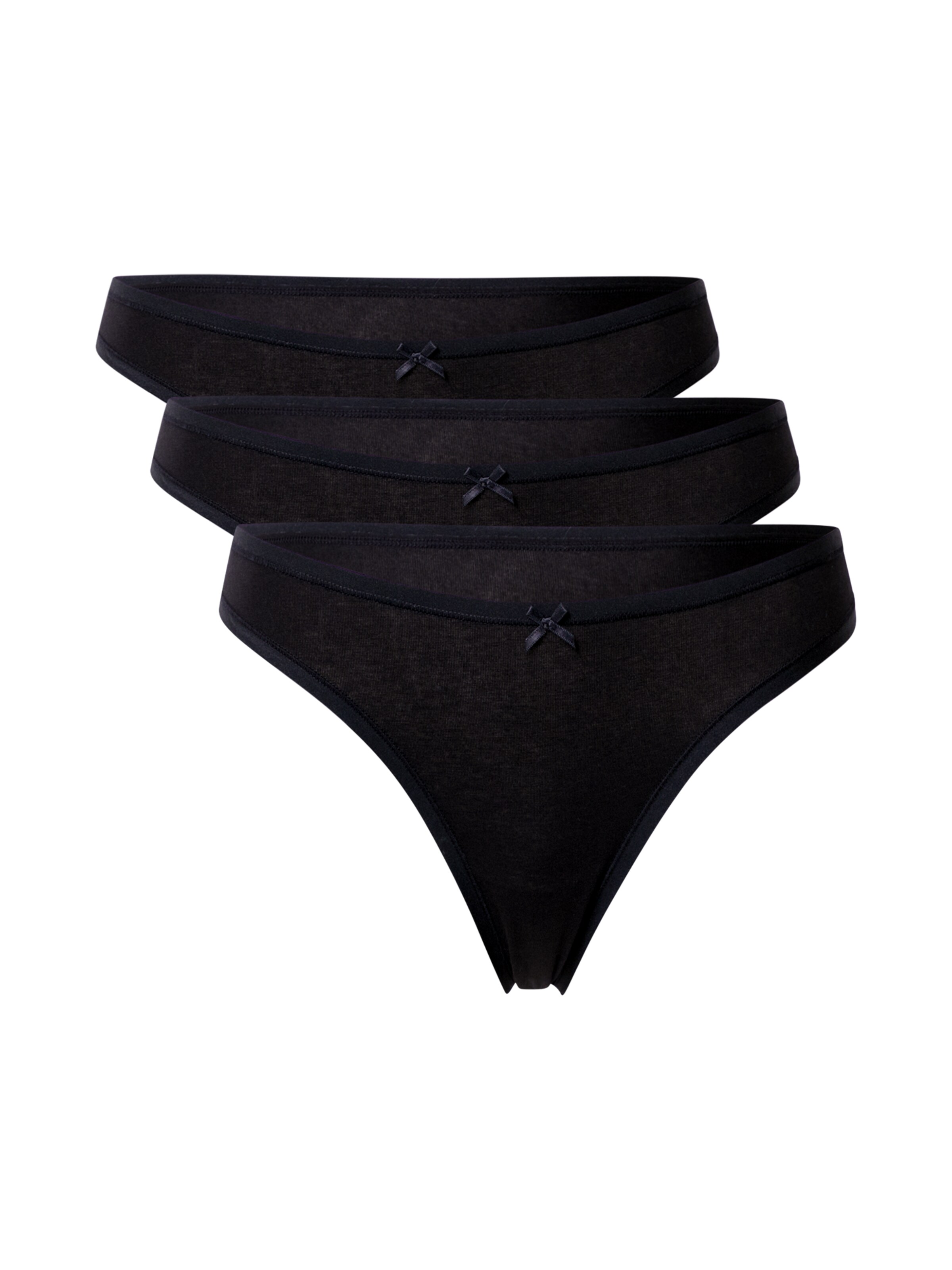 ETAM String 'Jack' in Schwarz: Vorderseite