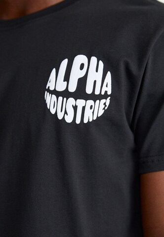 ALPHA INDUSTRIES Shirt in Zwart