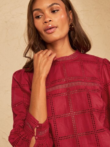 love & roses Blouse in Rood