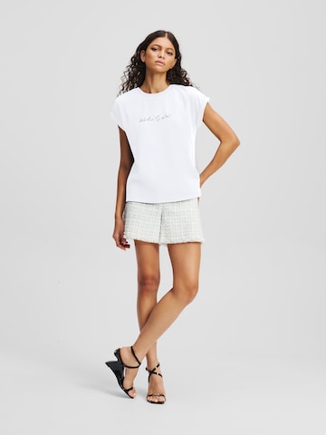 Karl Lagerfeld Футболка ' KARL SIGNATURE T-SHIRT MIT STRASS ' в Белый