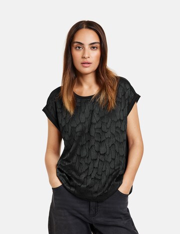 TAIFUN Μπλουζάκι σε μαύρο: μπροστά