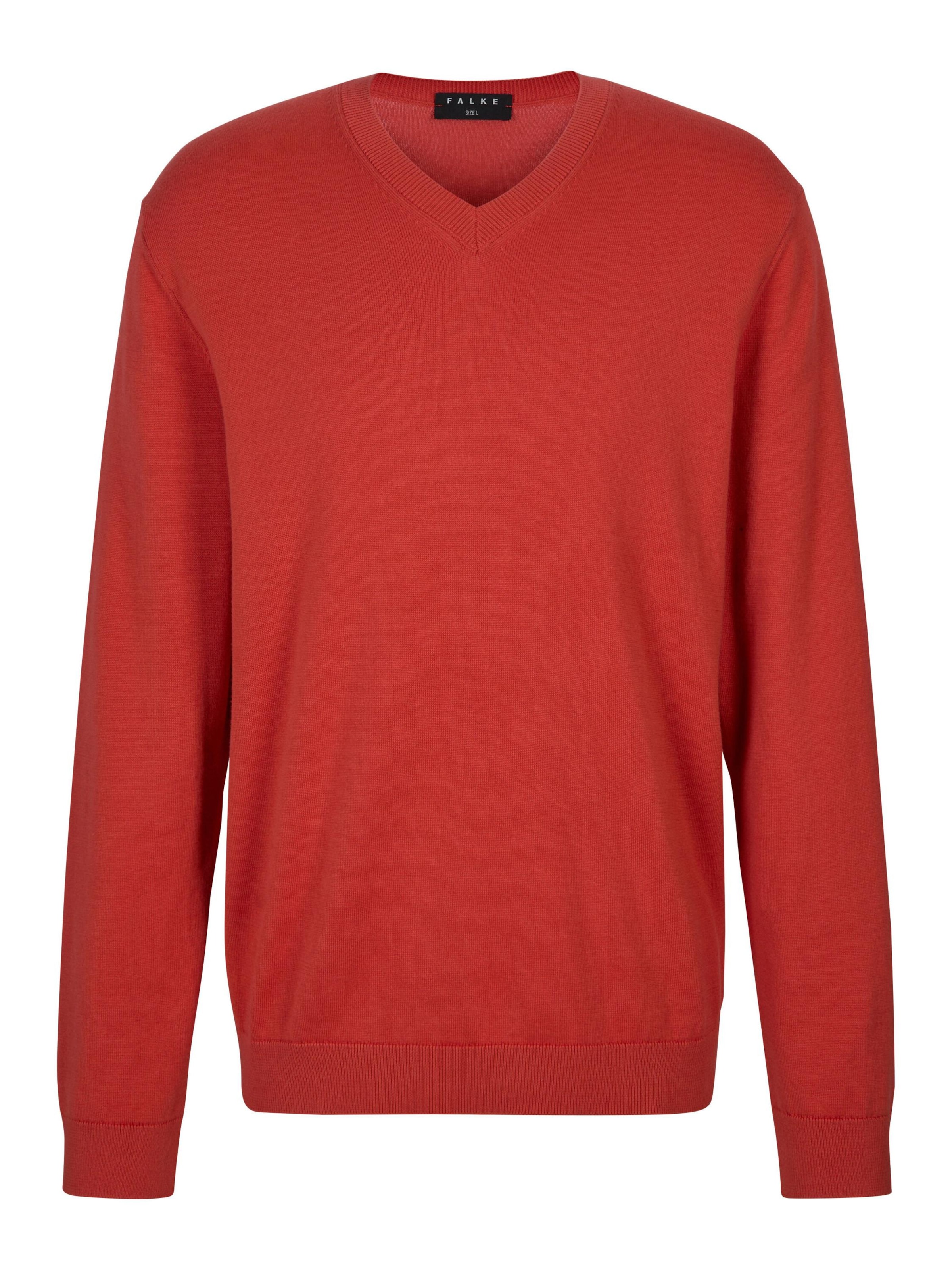 FALKE Pullover 'Pure Cotton'‌‌‌‌‌‌‌ in Rot