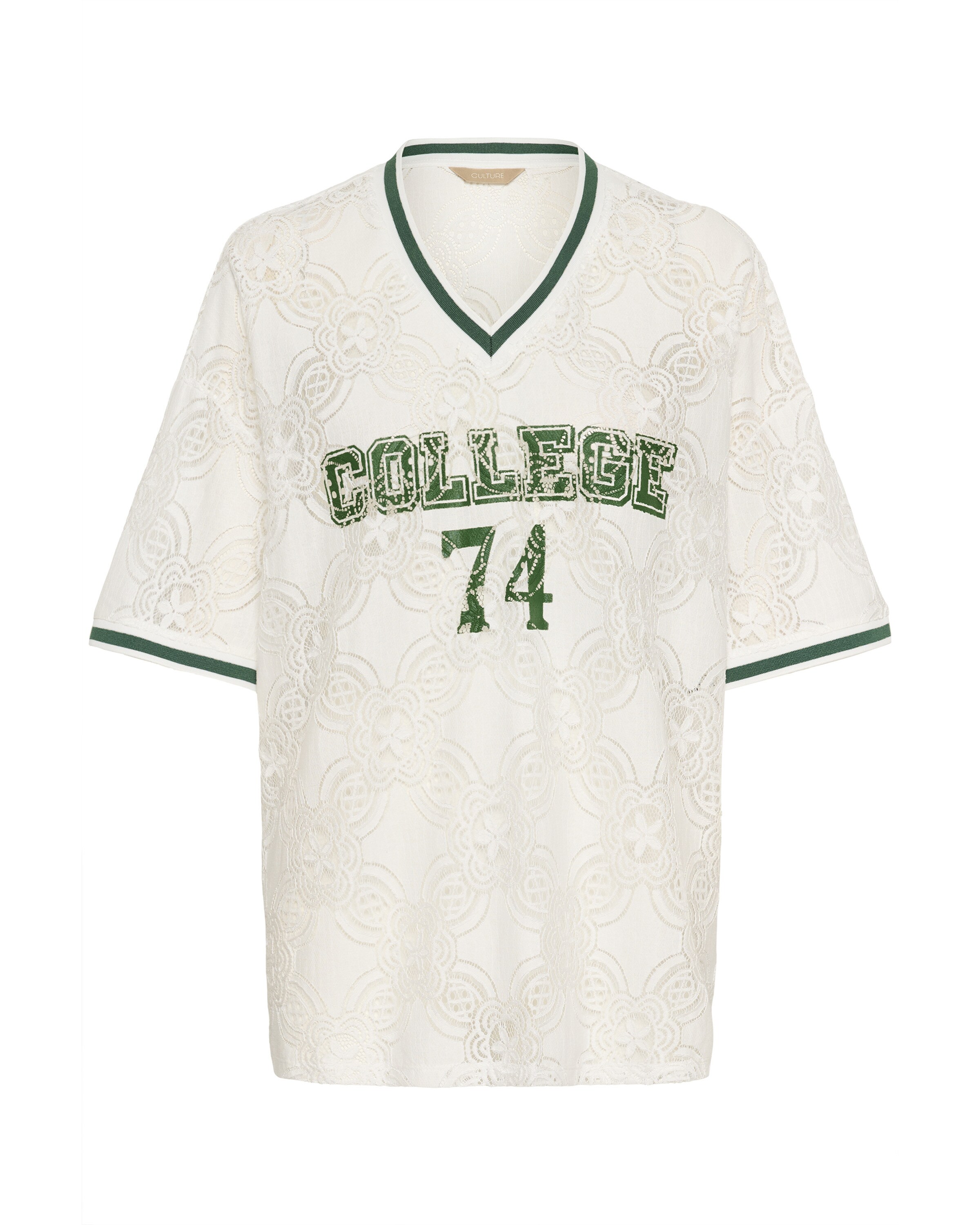 CULTURE Shirt 'CUCollege' in White: front