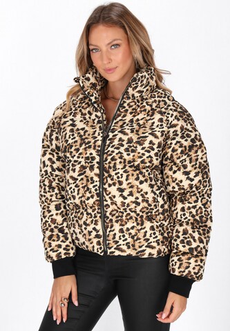 Veste d’hiver faina en beige : devant