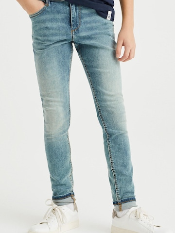 WE Fashion Skinny Jeans in Blauw: voorkant