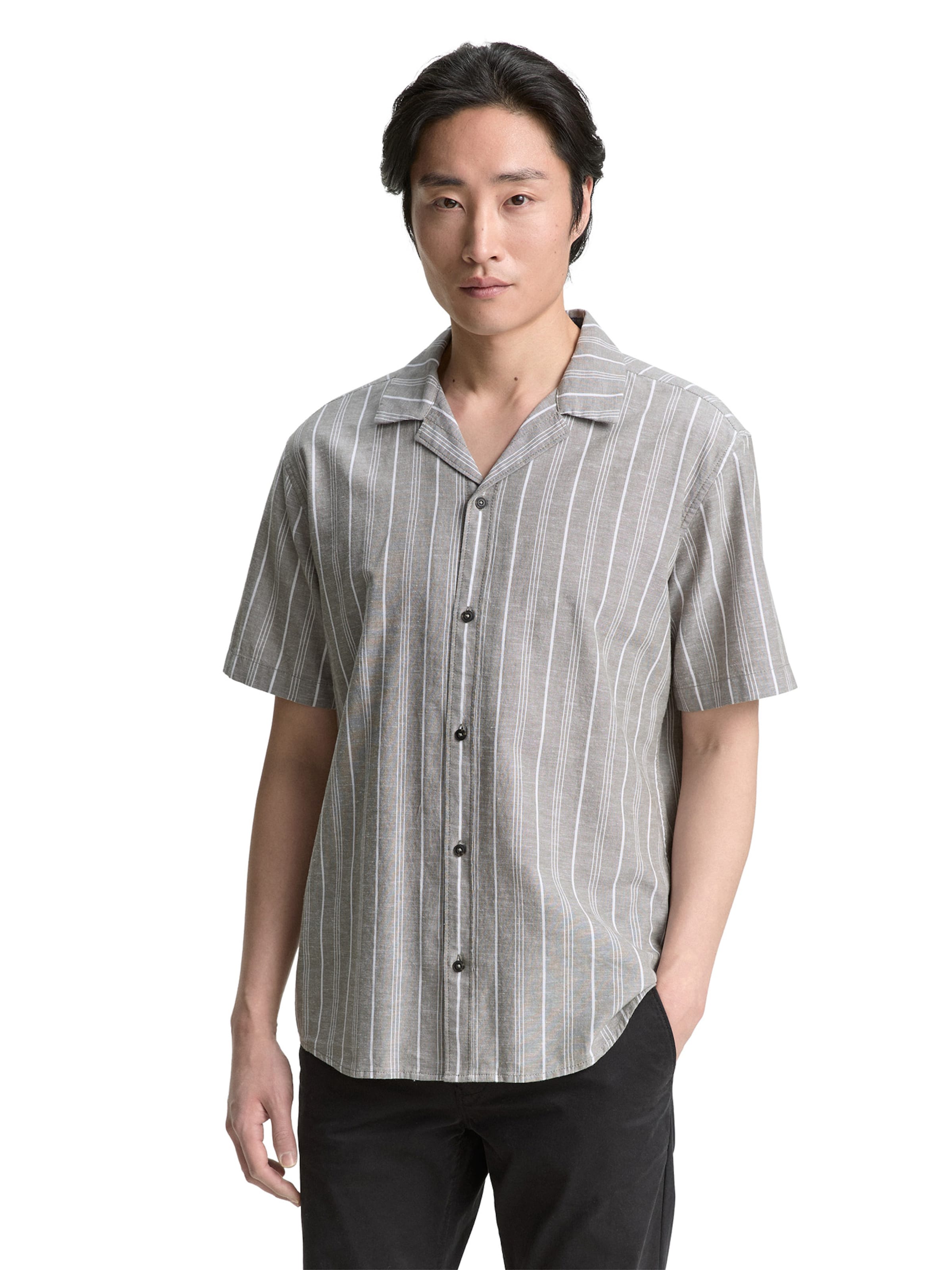 TOM TAILOR Klasický střih Košile – šedá: přední strana