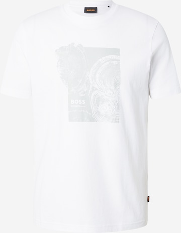 Tricou 'Te_Imprint' de la BOSS pe alb: față