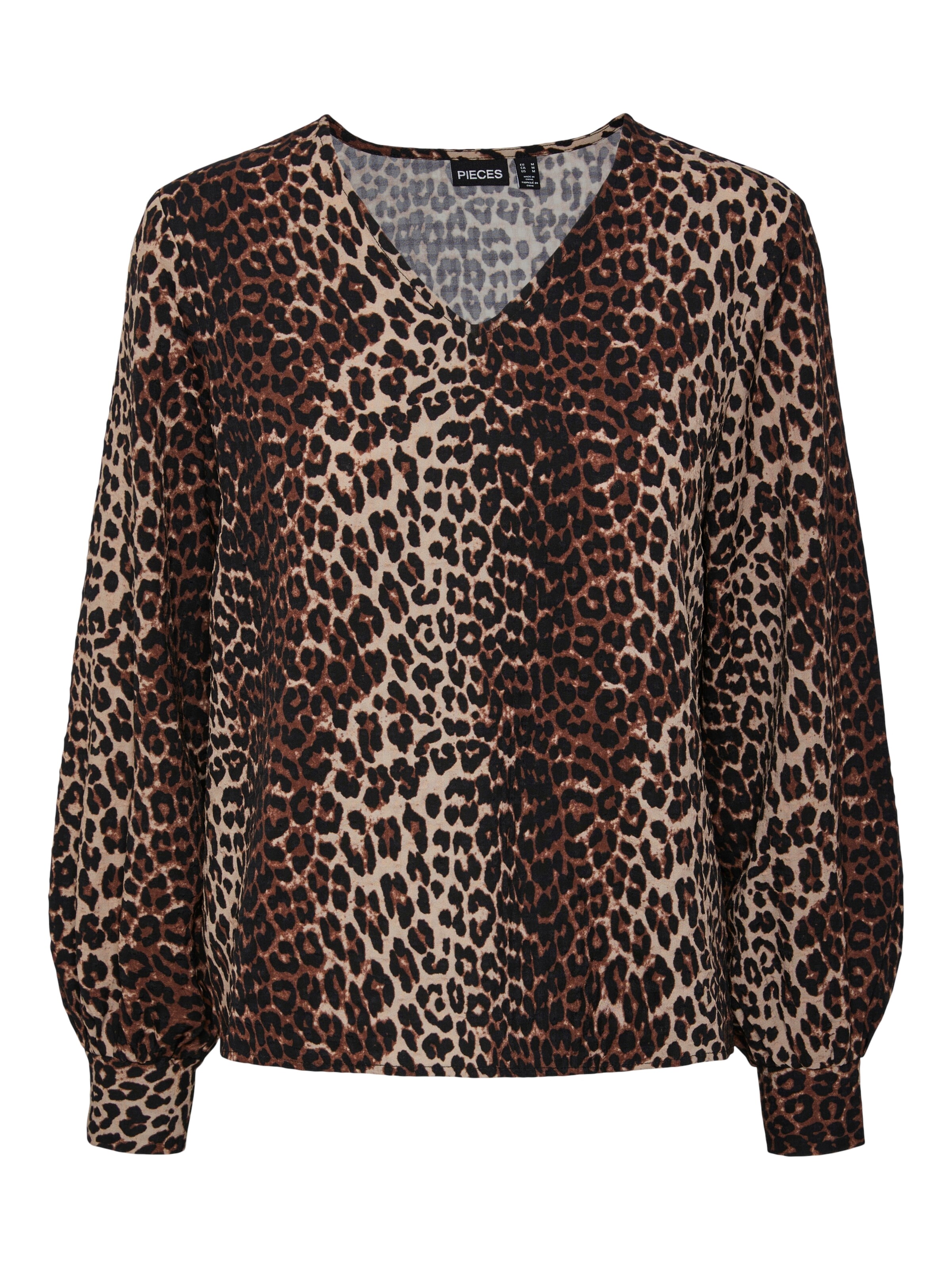 PIECES Bluza 'MELLISA' | rjava barva: sprednja stran