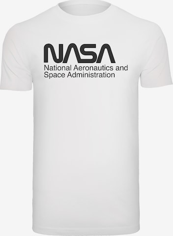 T-Shirt 'Nasa' F4NT4STIC en blanc : devant