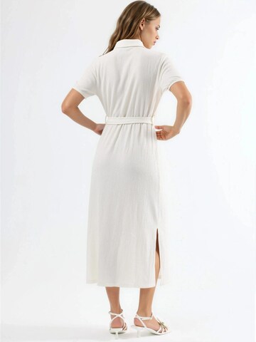 Busem Dress in White